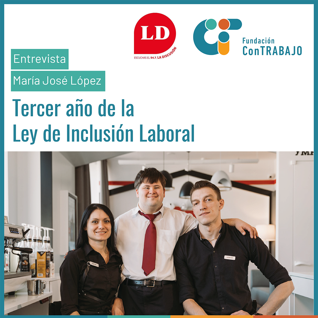 tres trabajadores con discapacidad